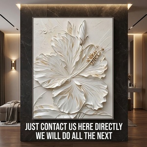 Art mural texturé 3D fait main en technique mixte Giclée pour projet d'aménagement intérieur de complexe de luxe, design professionnel pour l'hôtellerie - Product Image 1