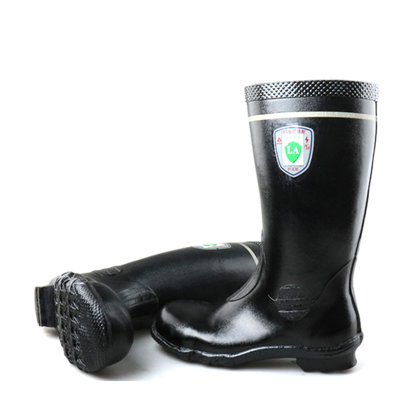 3539 6 кВ изолированные черные пластиковые непромокаемые рабочие сапоги