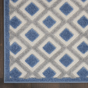 Tappeto interno/esterno HMS reversibile 9 'X 12' blu e grigio moderno tessuto in paglia tappeto di plastica per ragazzi soggiorno da viaggio