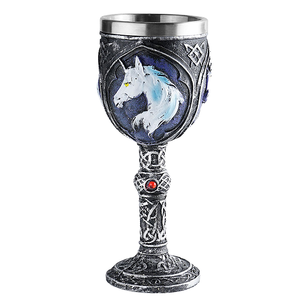 Zhuoon vyking رأس الذئب الراتنج الفولاذ المقاوم للصدأ كوب JWA56 تزيين المنزل للعودة إلى المدرسة الراتنج الحرف اليدوية أكواب - Product Image 2