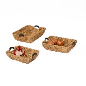 Panier de rangement rectangulaire vintage en jacinthe d'eau tissé à la main, vente en gros, écologique, durable, design durable, utilisation intérieure et extérieure - Product Image 6