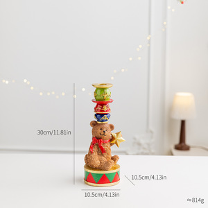 Nouvelle Décoration de Noël 2026 : Soldat Casse-Noisette Ours en Résine pour Vitrine et Accessoire Photo - Product Image 5