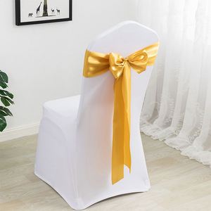 Vente en gros de nœuds de chaise vert sauge en satin de soie, textiles de décoration de luxe, housses de chaise pour mariage - Product Image 6