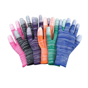 Pu Coated <b>Finger</b> Safety Gloves Nylon Breathable Non Slip Wear Resistant General Purpose Work Gloves For Electronics <b>Light</b> - Product Image 3