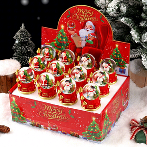 Christmas Ornament Gift Set Luminous Glowing Resin Crystal Ball <b>Train</b> for Snowman Ornament Holiday Decorations - Product Image 5
