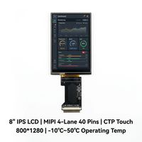 TMK 8 Zoll 800x1280 IPS TFT LCD Modul LED-Hintergrundbeleuchtung MIPI 4-Lane 40-Pin Kapazitiver Touchscreen Vollbild-Display für Industrielle Einbauanwendungen