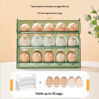 Boîte de rangement automatique pour œufs, support de rangement pour porte latérale de réfrigérateur, collection et stockage spéciaux d'œufs de cuisine, boîte à œufs de cane