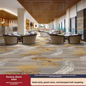 Alfombra de Poliéster Impresa para Salón de Banquetes de Hotel, Pasillo de Habitaciones Privadas, Pasillo Alfombrado, Salón, Sala de Conferencias, Ignífuga, Moderna - Product Image 4