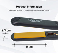 Nouveau lisseur de cheveux électrique professionnel 2 en 1 - 230C Revêtement céramique |   Fer à lisser jaune de style coréen, qualité salon