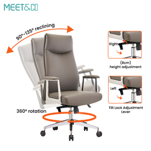 Sedia da Ufficio di Lusso, Portata 200kg, Girevole Ergonomica in Pelle, Sedia Direzionale Ortopedica in Offerta - Product Image 3