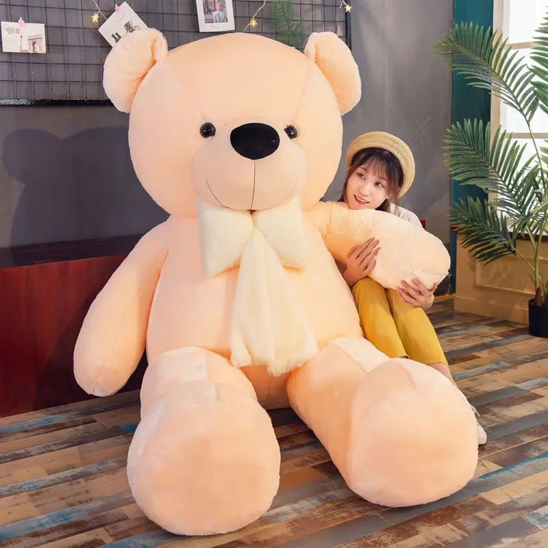 Big Size Teddy Bear Plush Toy Giant Bow Tie Stuffed Plush Teddy Bear Soft Doll Children's Gifts Large Bear