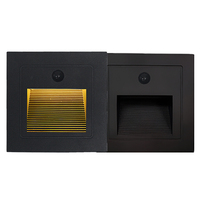 AC110V 1.5W Aluminium Otomatis Mati Lampu Dinding Dalam Ruangan Koridor Sudut Pencahayaan Footlight LED Langkah Tangga Cahaya dengan Sensor Gerak