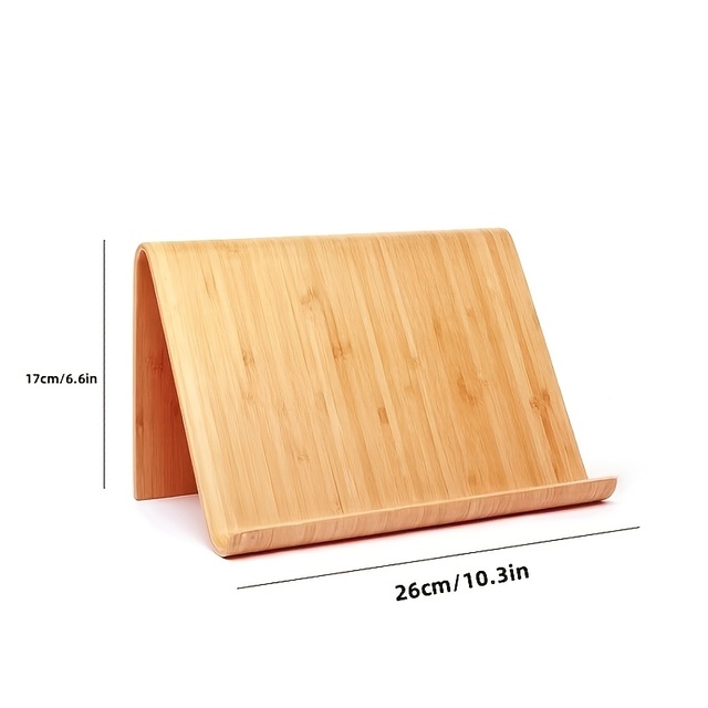 Wooden IP-ad Stand, Desktop Multi-functional Wooden Tablet Computer Stand, Anti-slip Mobile Phone Reading Rack