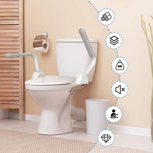 Mason Robusto Toilet Standing Aid Nenhuma Perfuração Ajustável Permanente Aid WC para Idosos - Product Image 6