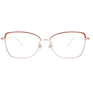 Monturas de Gafas de Titanio Puro con Baño Bicolor para Mujer al por Mayor, Fabricante Chino de Gafas OEM, Monturas Ópticas de Marca Privada - Product Image 3