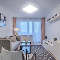 Plafonnier LED carré moderne à montage encastré, étanche IP44, en plastique blanc, 48W, 3000K/4500K/6500K, idéal pour chambre et salle de bain - Vente Flash
