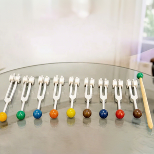 Diapasón de solfeggio sagrado ponderado de 9 tonos con bola de color, instrumento manual. - Product Image 1