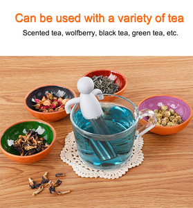 Nueva cocina café y té herramientas Infusor de <span class=keywords><strong>te</strong></span> muñeca forma de tubo 304SS colador de té mango de silicona Infusor de té - Product Image 4