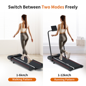 Upgraded Home Use Foldable Electric Treadmill with 0.75HP Motor LED Display 1-12km/h Speed Range for Home Exercise - Product Image 2