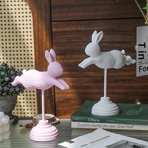 Ornement <span class=keywords><strong>Lapin</strong></span> Volant Minimaliste Moderne de Style Nordique pour Décoration de Meuble à <span class=keywords><strong>Vin</strong></span>, Meuble TV, Entrée, Cadeau de Déménagement - Product Image 3