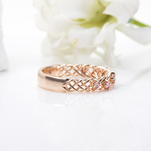 Anillo de Eternidad Messi Jewelry MSR-1753 de Oro de 14K con Diseño Elegante y Diamantes Cultivados en Laboratorio, Anillo de Boda - Product Image 2