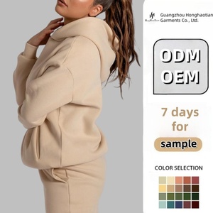 Felpa Unisex ODM in Pesante Tessuto French Terry, Felpa con Cappuccio Femminile 400gsm in Cotone, <span class=keywords><strong>Felpe</strong></span> Personalizzate da <span class=keywords><strong>Donna</strong></span> Senza Lacci - Product Image 2