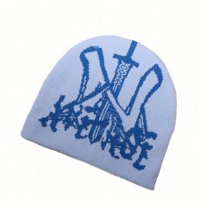 Vente en gros, nouveaux arrivages, chapeaux d'hiver de haute qualité, acrylique, chauds, style Y2K, bonnet personnalisé en tricot jacquard - Product Image 4