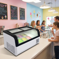Vitrine Réfrigérée Commerciale YINZHENG pour Crèmes Glacées et Yaourts, Congélateur Professionnel pour Gâteaux et Yaourts Épais