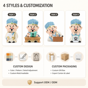 ฟิกเกอร์จูเก๋อลี่เหลียง รุ่น Q <span class=keywords><strong>สาม</strong></span><span class=keywords><strong>ก๊ก</strong></span> ของตกแต่งเรซิ่นตั้งโต๊ะ รูปปั้นกงหมิง ของตกแต่งขนาดเล็ก - Product Image 6