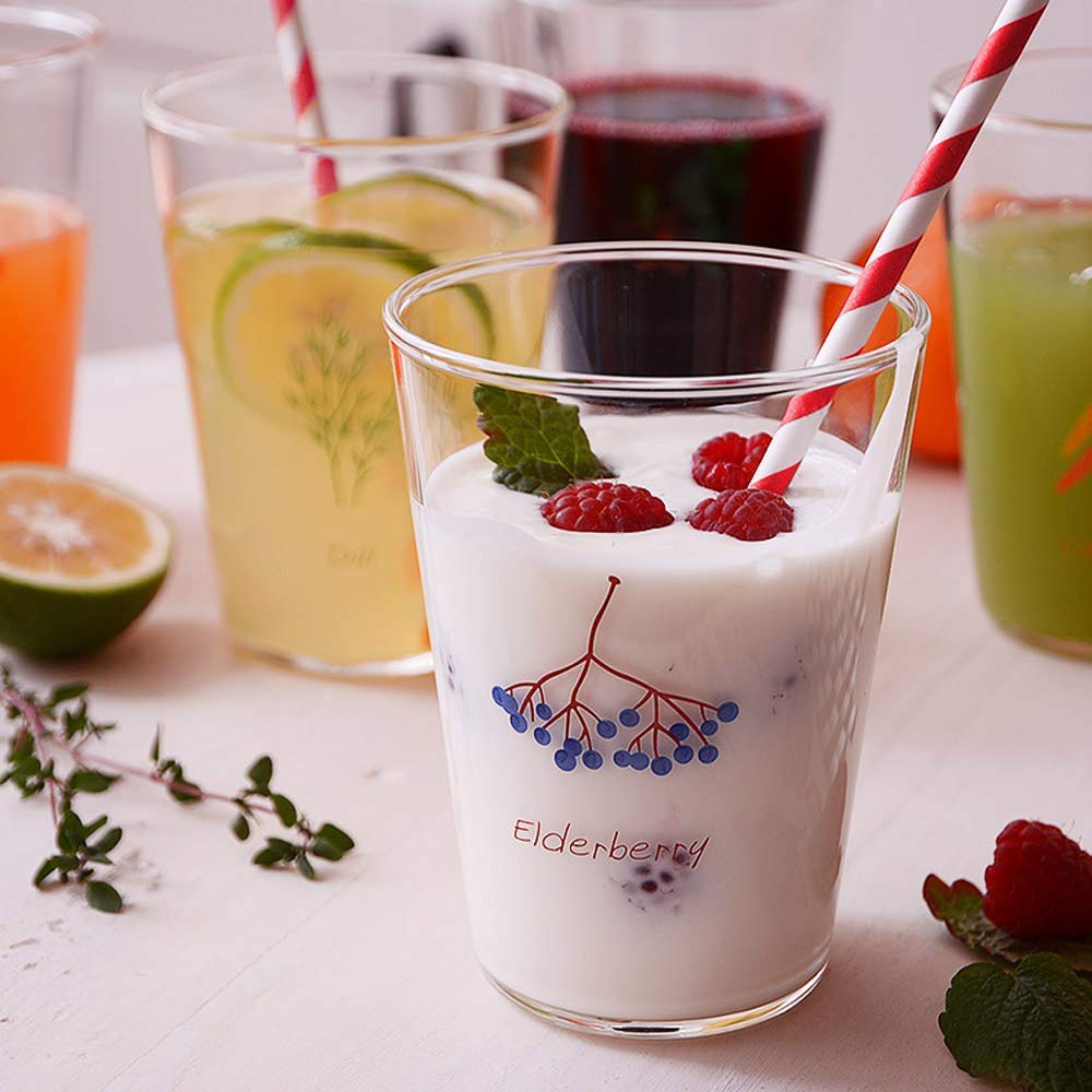 Color Extra Durable Paper Straws - Biodegradable Premium Paper Straws for Juices, Restaurants and Party Decorations, 7.7"