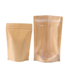 Bolsas de <span class=keywords><strong>Papel</strong></span> <span class=keywords><strong>Kraft</strong></span> Marrón Reutilizables con Ventana Transparente <span class=keywords><strong>para</strong></span> Envasar Café, Té y Azúcar, Reciclables - Product Image 5