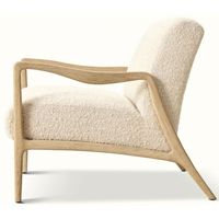 Fauteuil individuel en bois massif, design nordique moderne et minimaliste, pour chambre et salon, style hôtel B&B, mobilier domestique
