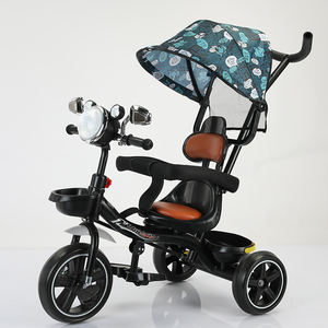 Precio barato música niños triciclo <span class=keywords><strong>con</strong></span> espejo retrovisor y <span class=keywords><strong>toldo</strong></span> 3 ruedas triciclo niños bicicleta de equilibrio para bebé niña niño Juguetes - Product Image 3