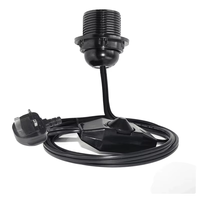 Ensemble de supports pour lampes himalayennes avec câble BS 250V, prise britannique, tissu H03vvh2-F, douilles E27 E26 E12 E14, variateur et cordon avec interrupteur 303