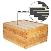 Unmontierter Langs troth Bienenstock, Deep Brood Box in Wachs getaucht mit 10 Rahmen und Kamm Foundation Sheets