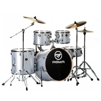 Professional 5 Piece 3 Cymbal Drum Set, High Quality Musical Instrument Drum Kit for Wholesale