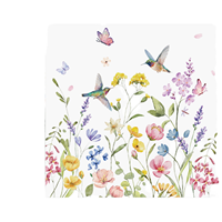 40 Serviettes en Papier Carrées Jetables à Motifs Floraux Sauvages – Fabriquées en Chine, Vente Chaude, Non Toxiques, Idéales pour Cocktails, Thés, Baby Showers