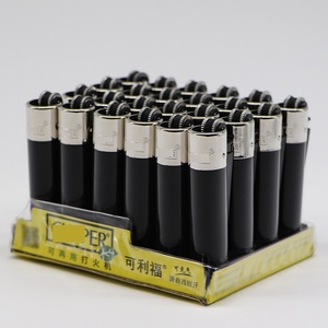 Khuyến mãi lớn! Có thể tùy chỉnh logo. Bật lửa nhựa đen giá rẻ, bật lửa kẹp đá lửa, bán buôn bật lửa gas, bật lửa thuốc lá. - Product Image 1