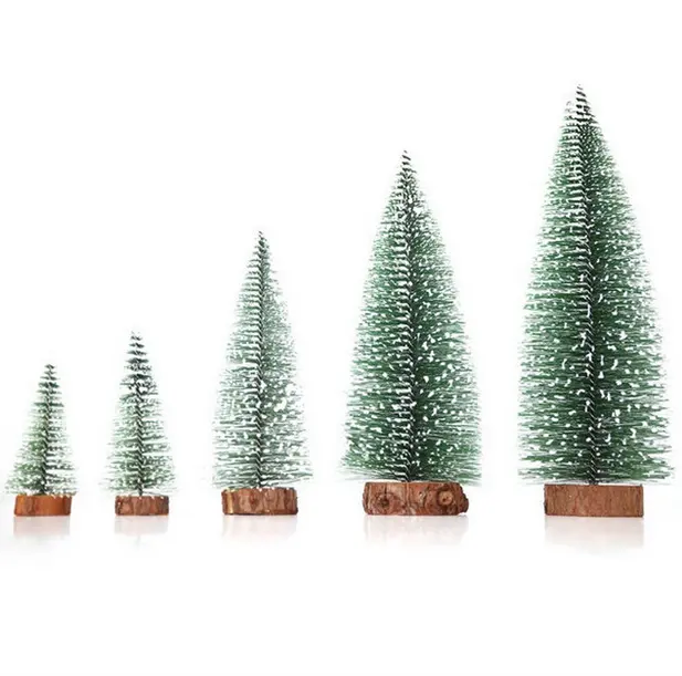 Mini arbre de noël personnalisé, 1 pièce, affichage de table en cèdre, décorations pour cadeaux de noël