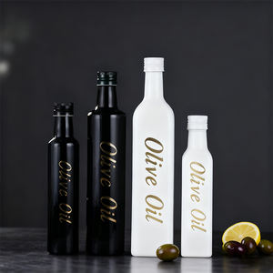 Logo personalizzato 250ml 500ml 750ml 1000ml bottiglia di vetro olio d'oliva sfuso olio d'oliva bottiglie di vetro con tappo a corona per condire le salse - Product Image 4