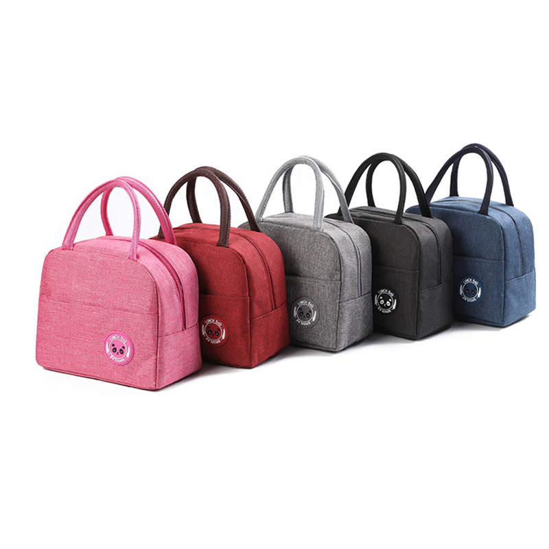Custom Printed Portable School Large Insulated Tote Bag Thermal Lunch Cooler Bag for Kids Women Students Oxford Lunch Bag