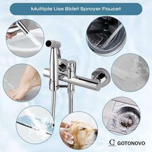 Напольный смеситель из нержавеющей стали с 2 отверстиями - Product Image 4