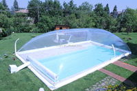 Couverture et enceinte de piscine gonflable de tente transparente de salon commercial Airdome