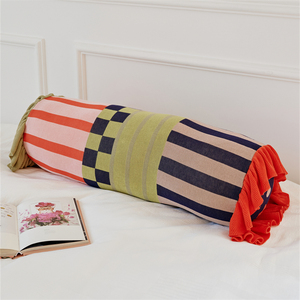 New <strong>Design</strong> Stripe <strong>Cool</strong> Super Cozy Cylindrical Throw <strong>Pillow</strong> Knitted Cushion Cover Home Textiles LXY - Product Image 2