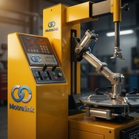 Máquina Balanceadora de Ruedas Portátil para Automóviles, Herramienta de Alineación de Ruedas para Taller de Neumáticos MOTRAIN 250W, Precio Económico