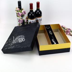 Personnalisé De Luxe En Carton de Vin Rouge Cadeau Boîtes D'emballage Avec Bouchons de Vin Inserts/Couvercle - Product Image 3