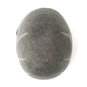 Air Lace - Natuurlijke haarlijn Zwitserse kant voor mannen, gebleekte knopen overal, Indiaas Remy haar vervanging, 90% Destiny toupet voor mannen - Product Image 5