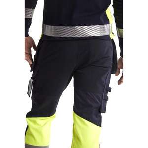 BLAKLADER - 148715128933D120 Pantalones inherentes multinorm con elástico Azul marino/Amarillo ROPA DE TRABAJO RESISTENTE A LLAMAS - Product Image 4