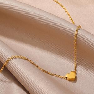 Rinhoo Plaqué Or En Acier Inoxydable Collier Lune Coeur Étoile Triangle Croix Pendentif Femmes Hommes Couple Collier Bijoux Cadeau - Product Image 4