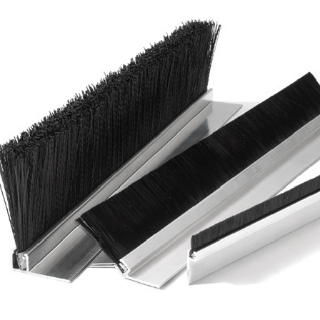 Aluminium Metal Back Nylon Sealing Door Bottom Sweep Weather Strip Brush